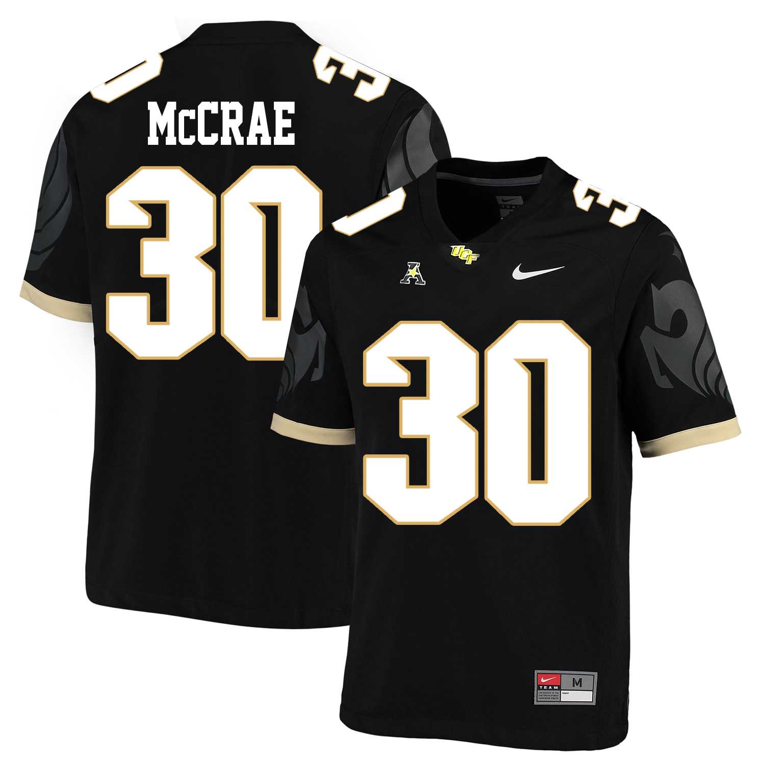 UCF Knights #30 Greg McCrae Black College Football Jersey